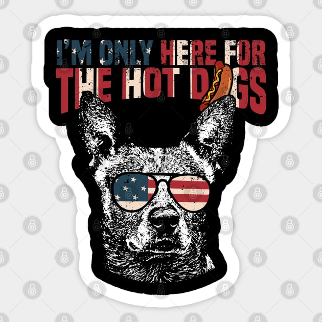 Australian Cattle Dog Shirt Funny 4th of July Sticker by Madfido